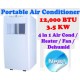 New Reverse Cycle 12,000 BTU 3.5KW Portable 4-in-1 Air Conditioner Humidifier Fan HEATER
