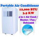 New Reverse Cycle 12,000 BTU 3.5KW Portable 4-in-1 Air Conditioner Humidifier Fan HEATER
